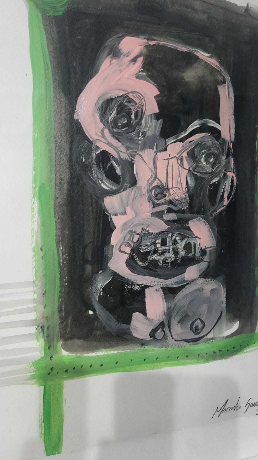 Contemporary / Oil cardboard Signed by Artist Marcelo / A1