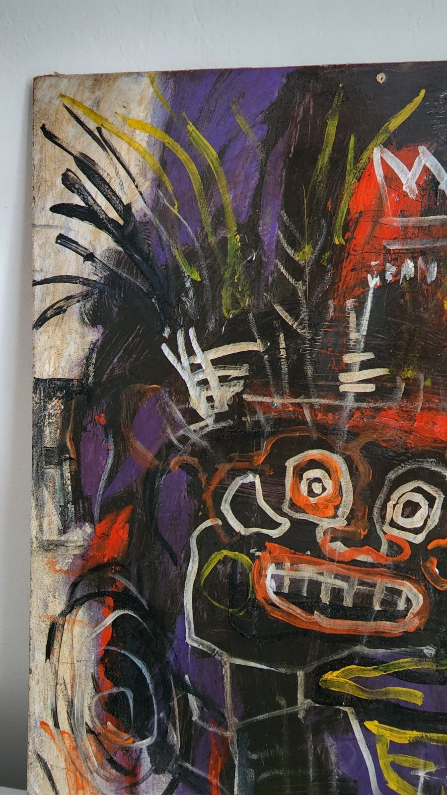 JEAN MICHELLE-BASQUIAT - Oil Canvas Board / Signed / Style of