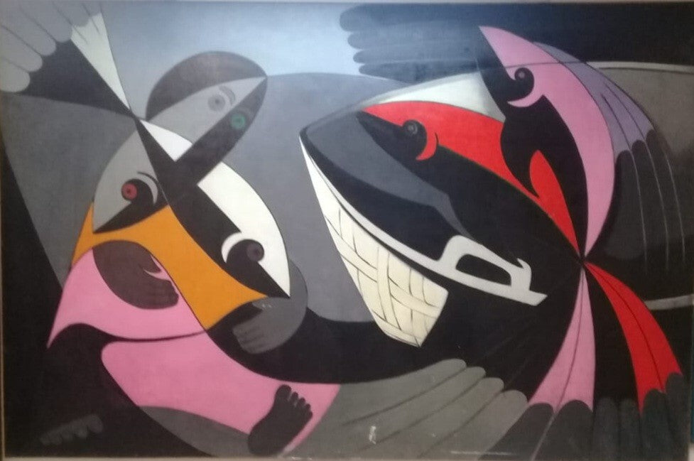 FINE Peruvian Master Manuel Zapata Orihuela - Oil Canvas Painting / Signed