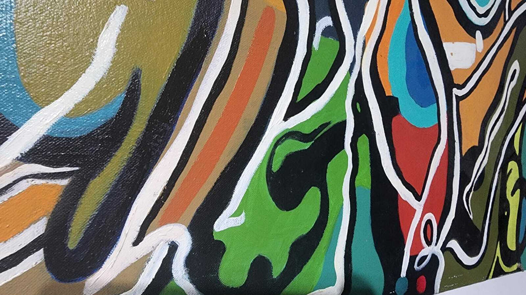 After Jean DUBUFFETE / Oil Canvas painting / Abstract expressionism