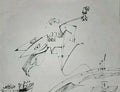 FINE: KAHN 1983 - Ink on Cardboard / Surrealist Art - Super Rare / Amazing Piece