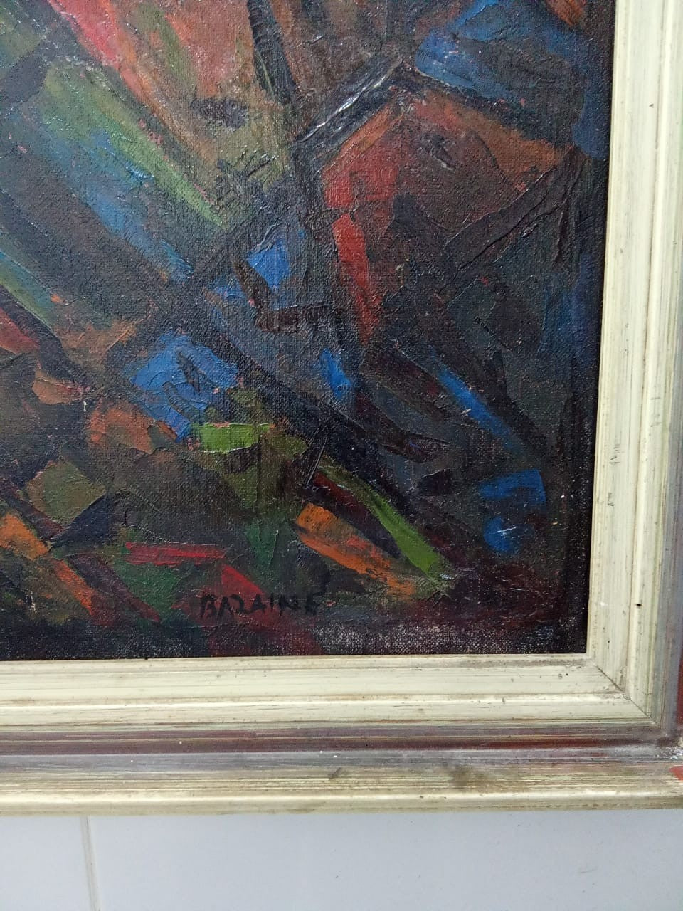 Jean René Bazaine (French, 1904–2001) Oil Canvas Painting / Unique Piece