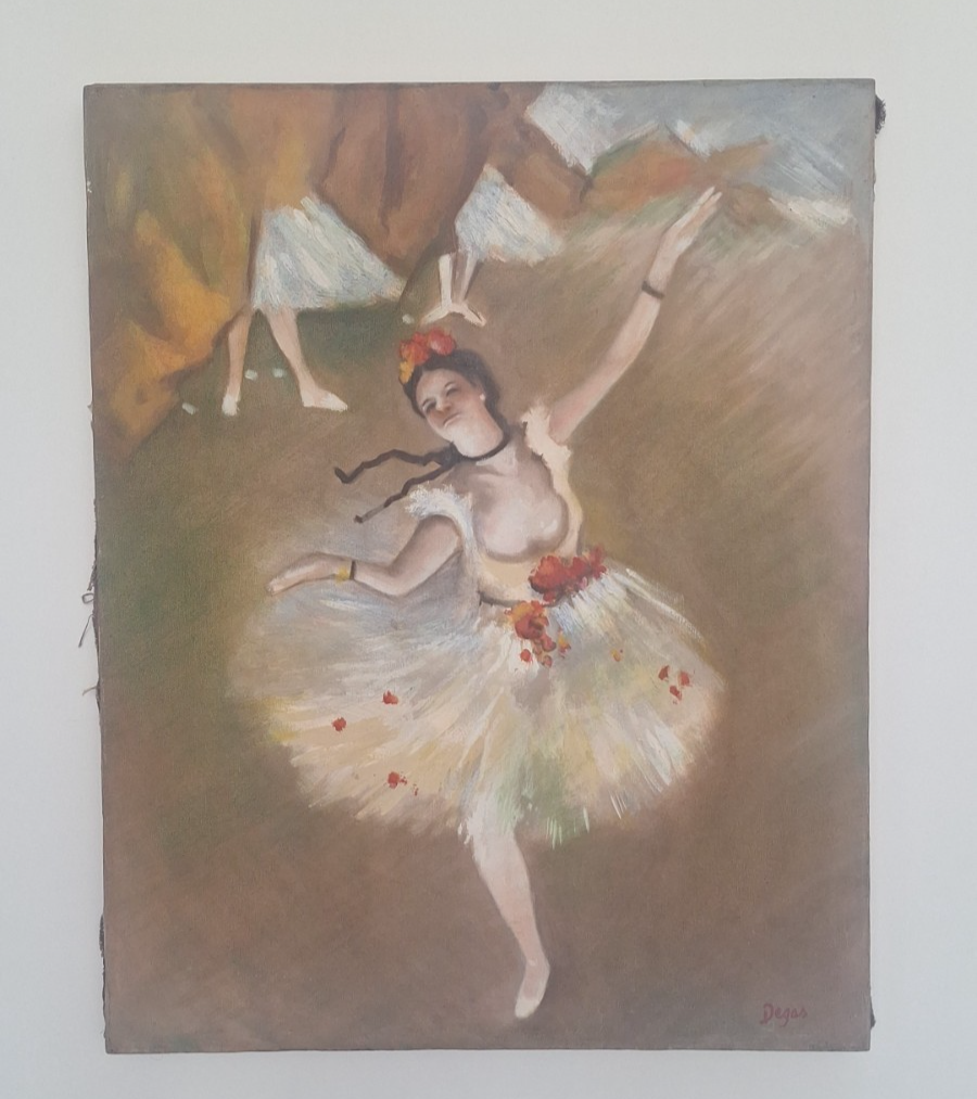 After - Edgar Degas  - Oil canvas painting / Contemporary / Signed