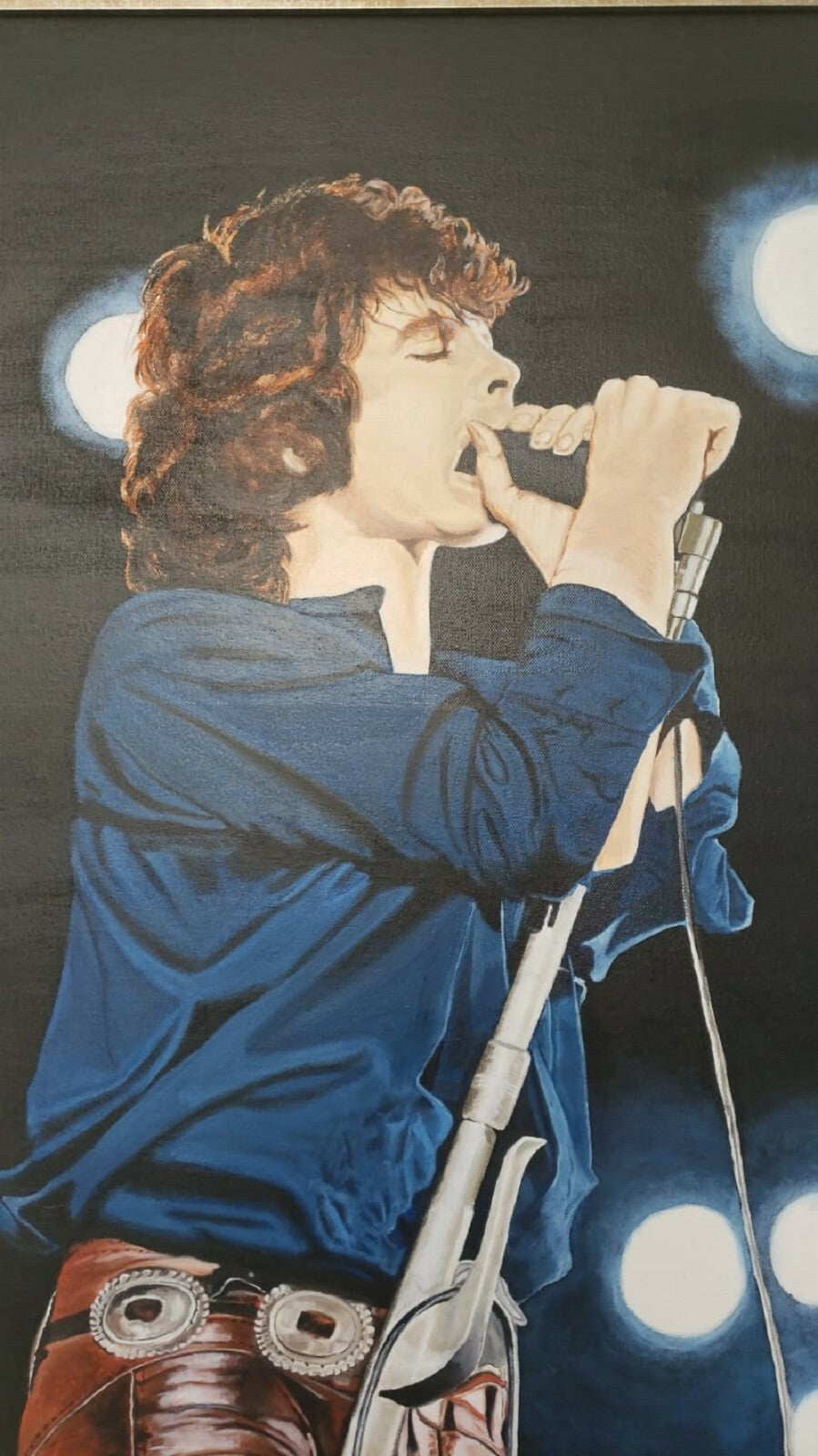 The Doors (Jim Morrison Inmortal) - Oil canvas painting FRAMED - 1980's