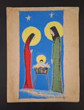 Art Religius two pages - ARt by ALDO signed 1960s - Original Painting