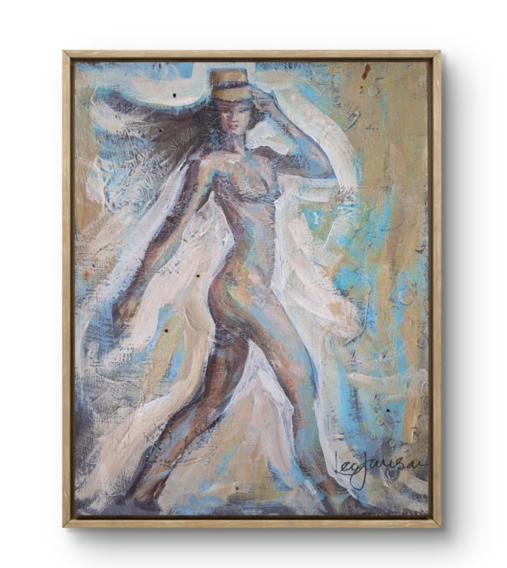 Leo Jansen - Oil Painting Masonite / Signed / Contemporary Portrait