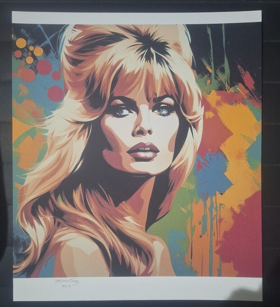 Briggite Bardot - Mixed Media / Original Art / SILKSCREEN - FINE ART PRINT