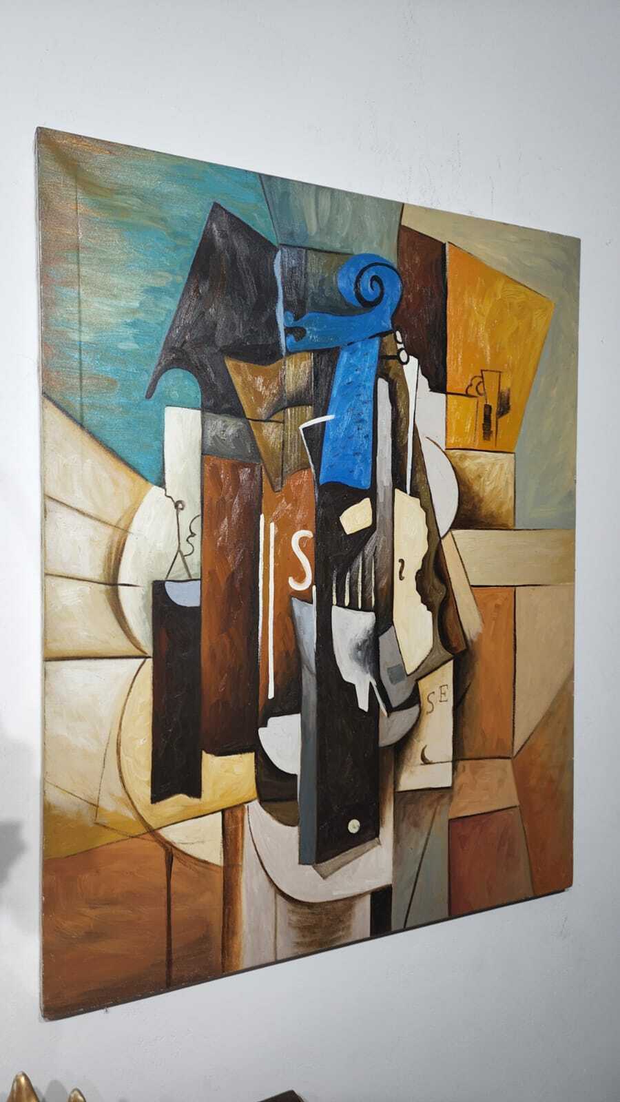 "Style of " Cubist Master Picasso - Vintage Oil Canvas Painting