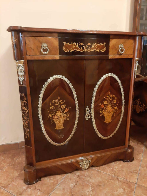 Antique Boulle Furniture / Mahogany Wood  / Amazing Piece & Bronze Aplications