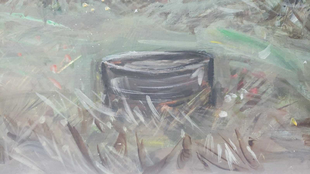 ORIGINAL "Peasant Herding Bulls" - American Landscape/ Danilo Sevilla / Signed  