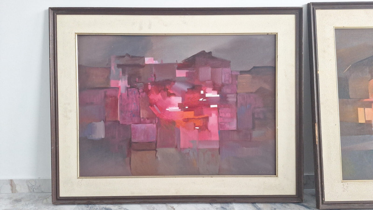 Contemporay Oil Canvas painting  / Signed by the artist