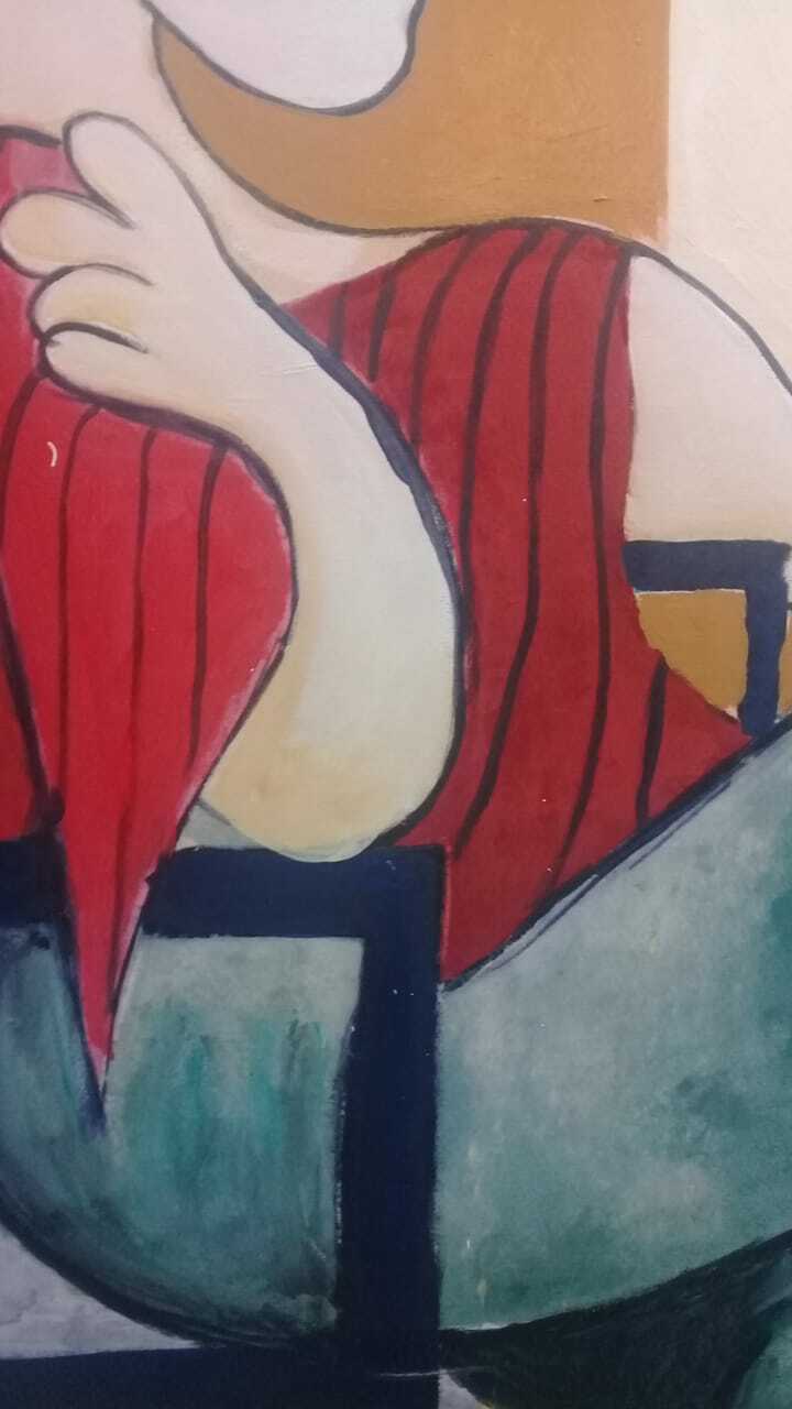 PABLO PICASSO - Antique Oil Canvas "In the Manner of " RARE