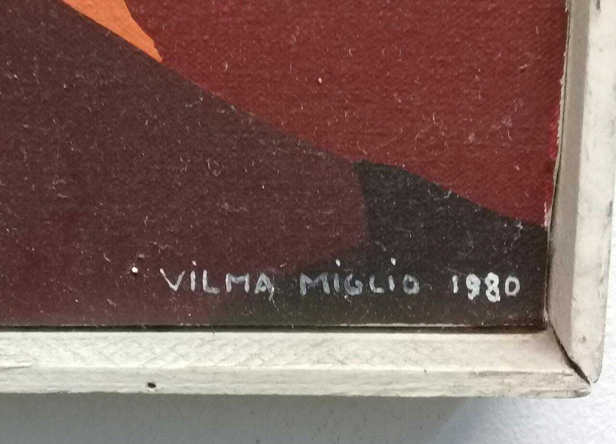 Fine Art by European Surrealist / Contemporary Master : VILMA MIGLIO -OIL CANVAS