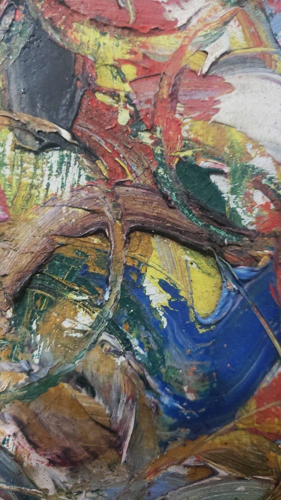 "AFTER RIOPELLE" Antique Oil Canvas Painting / Abstract expressionism / AMAZING