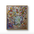 Amazing Contemporary Oil Canvas Painting "Still Life" Attributed Gazbia Sirry