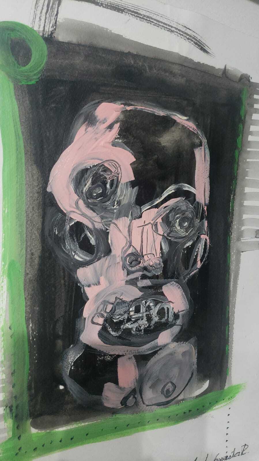Contemporary / Oil cardboard Signed by Artist Marcelo / A1