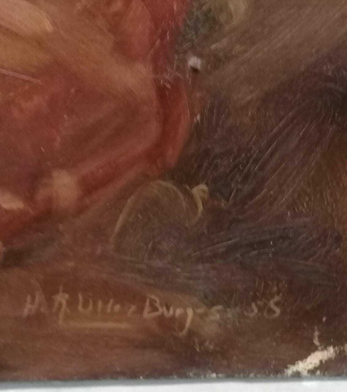 FINE Antique Master Painter Signed 1958 - Amazing Portrait / Oil Canvas Painting