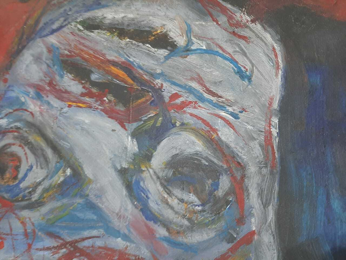 FINE ART by Master Karel Appel - Oil Masonite Piece ( 1964 ) - Very RARE