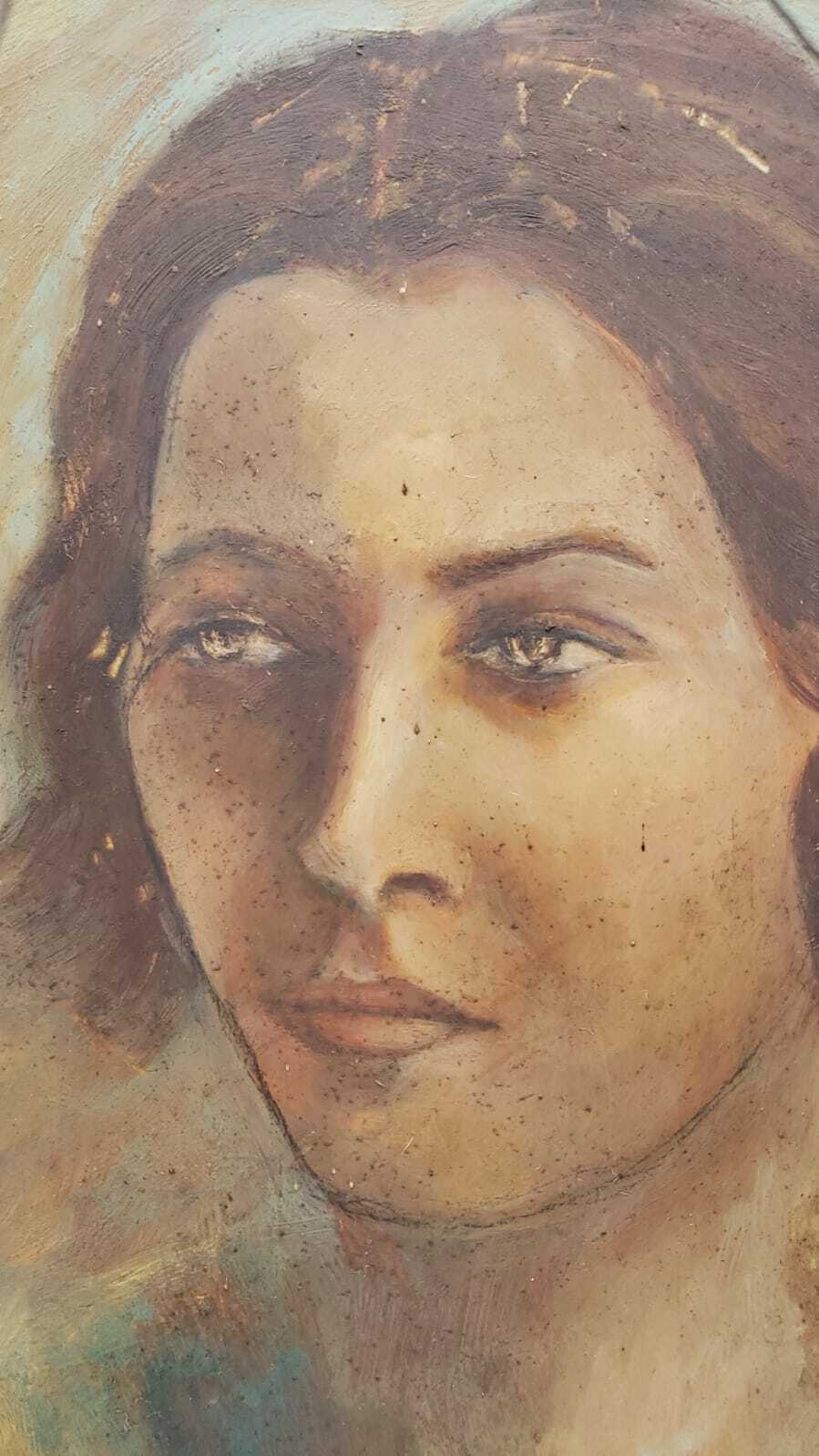 FINE Rare Painted & Verso / MARTHA / Expressionism Portrait - Nude Figure