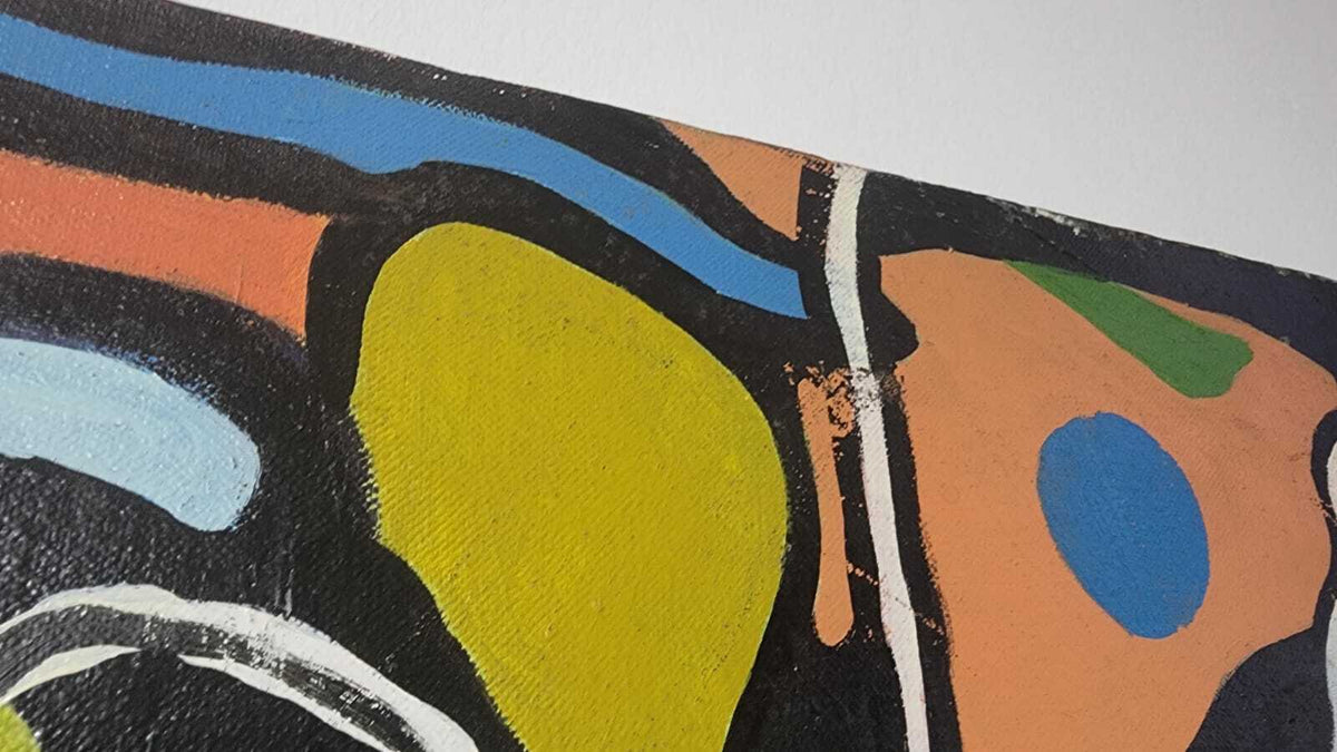 After Jean DUBUFFETE / Oil Canvas painting / Abstract expressionism