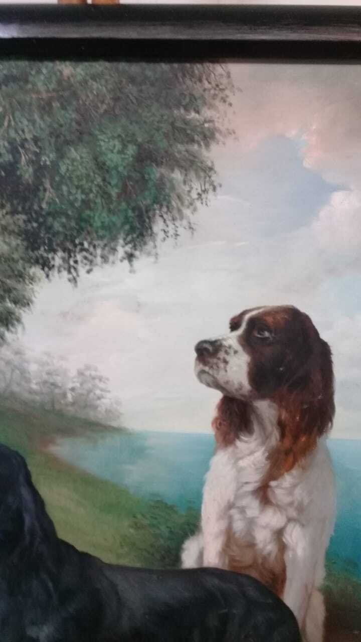 Contemporary "Cocker Spaniel" Extraordinary Oil Painting