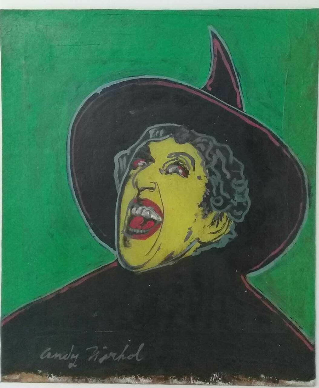 FINE POP MASTER ANDY WARHOL  - Amazing Art Handmade painting / Signed 