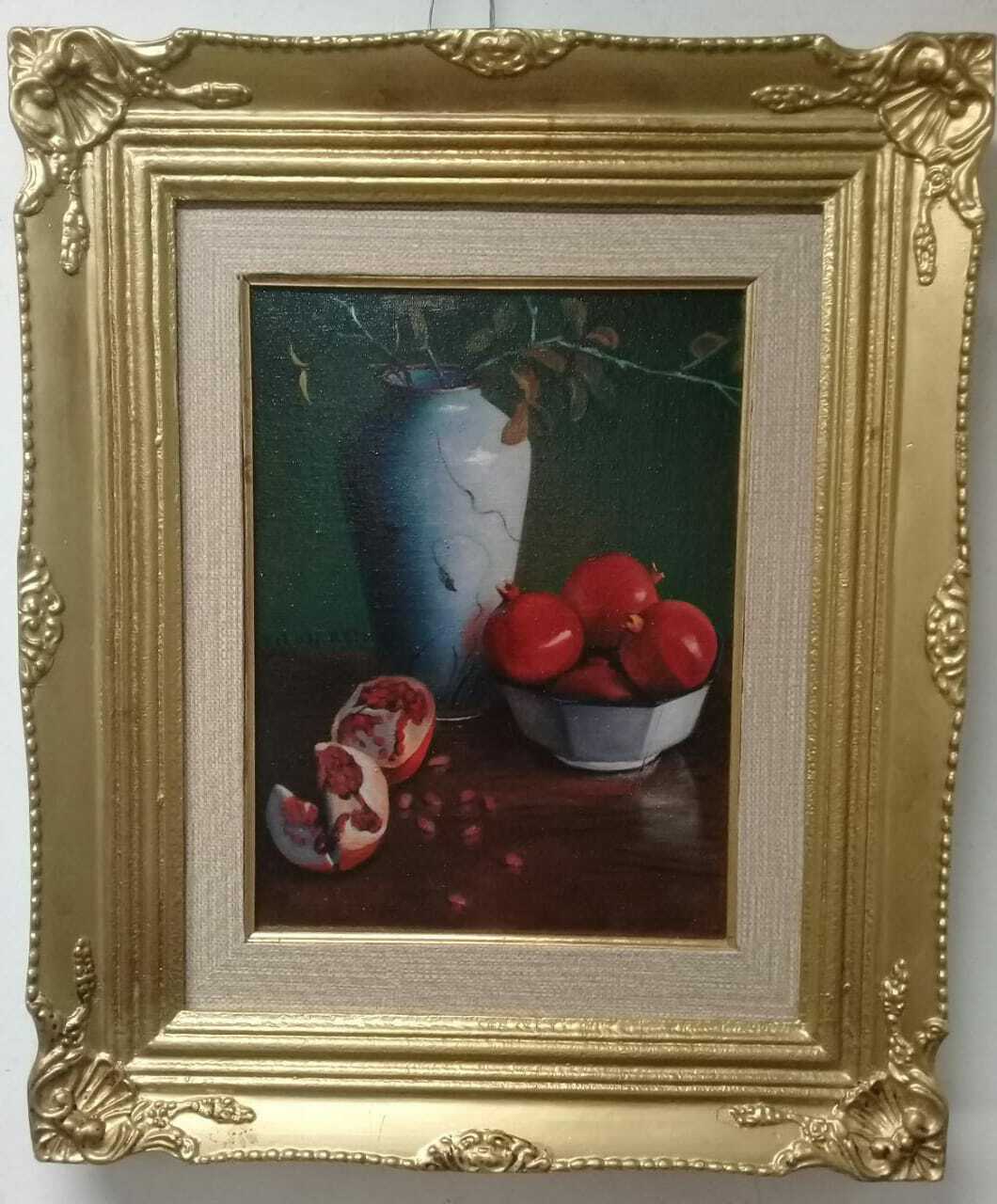 French Master , Odilon Redon - Still Life -  Oil canvas painting / FINE ARTWORK