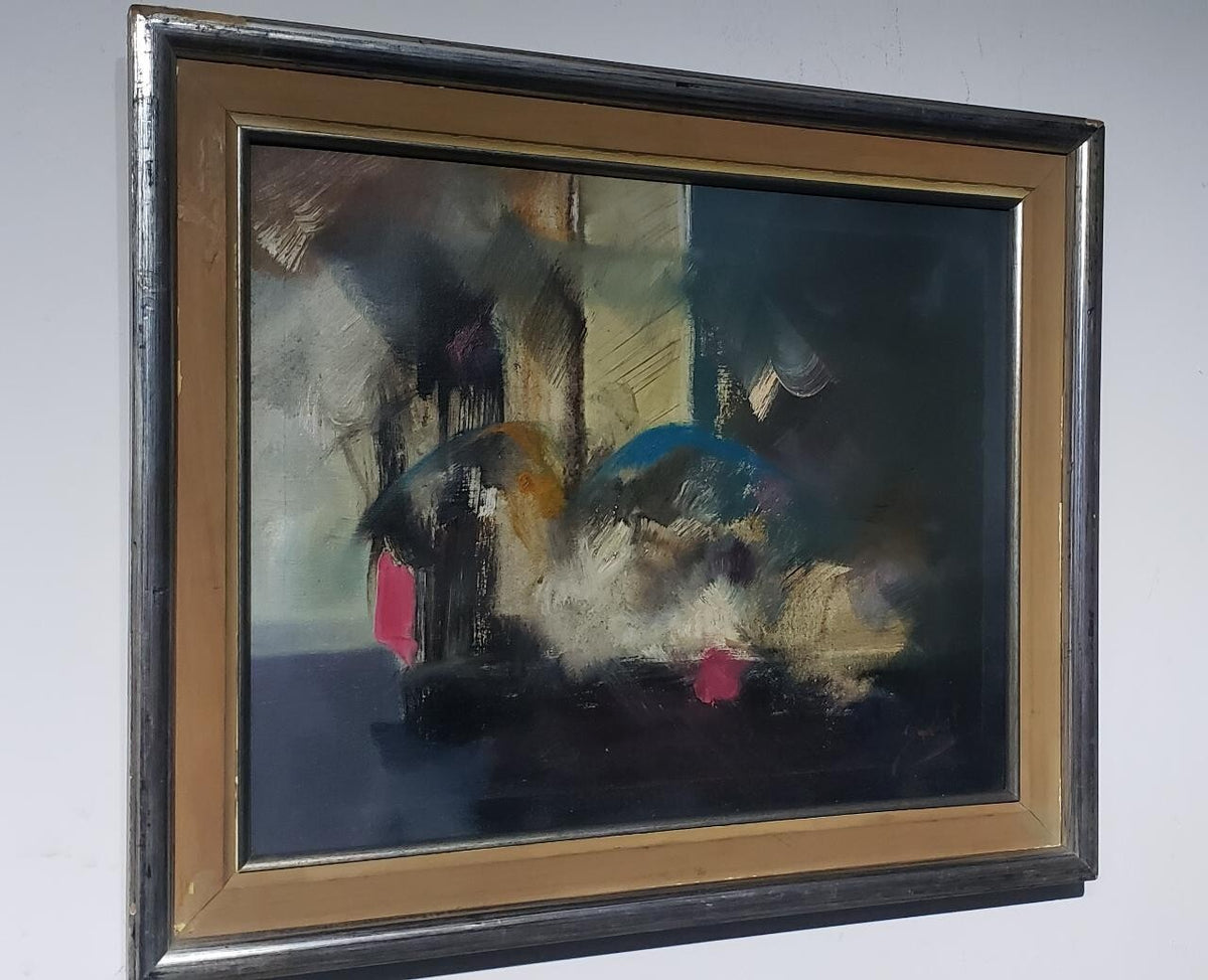 Contemporary Abstract Painting - Oil canvas : ZAVALETA - Signed / COA