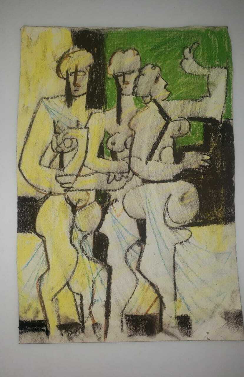 FINE Cubism French Master FERNAND LEGER / Style OF / Very Rare Painting / A1