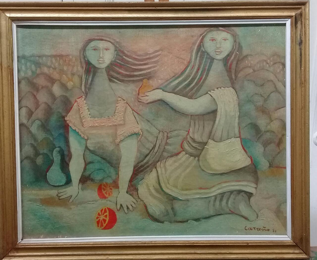 Mario Carreño Vintage Oil Canvas Painting - "Manner of "Cuban-Chilean