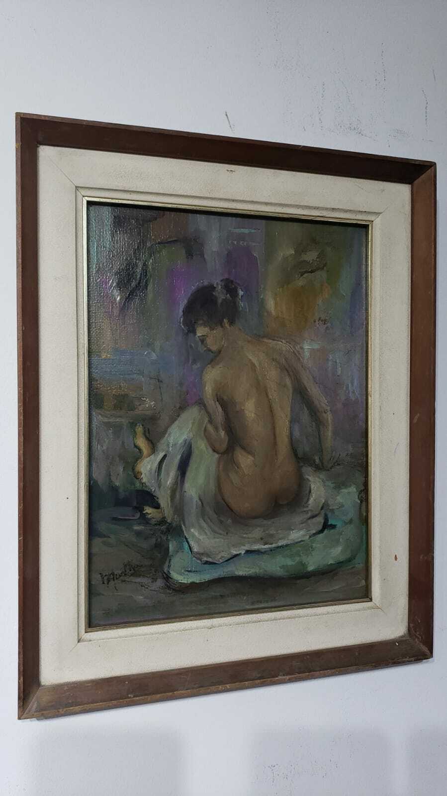 FINE Rare Painted & Verso / MARTHA / Expressionism Portrait - Nude Figure