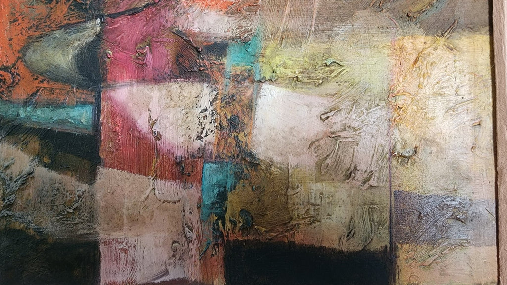 FINE ART: LUIS YAMAMOTO "Yamik" Oil On Masonite / Signed  / Amazing Abstract t