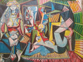 Picasso  "Mujeres de Argel" - Oil canvas painting  / DECORATIVE 1990
