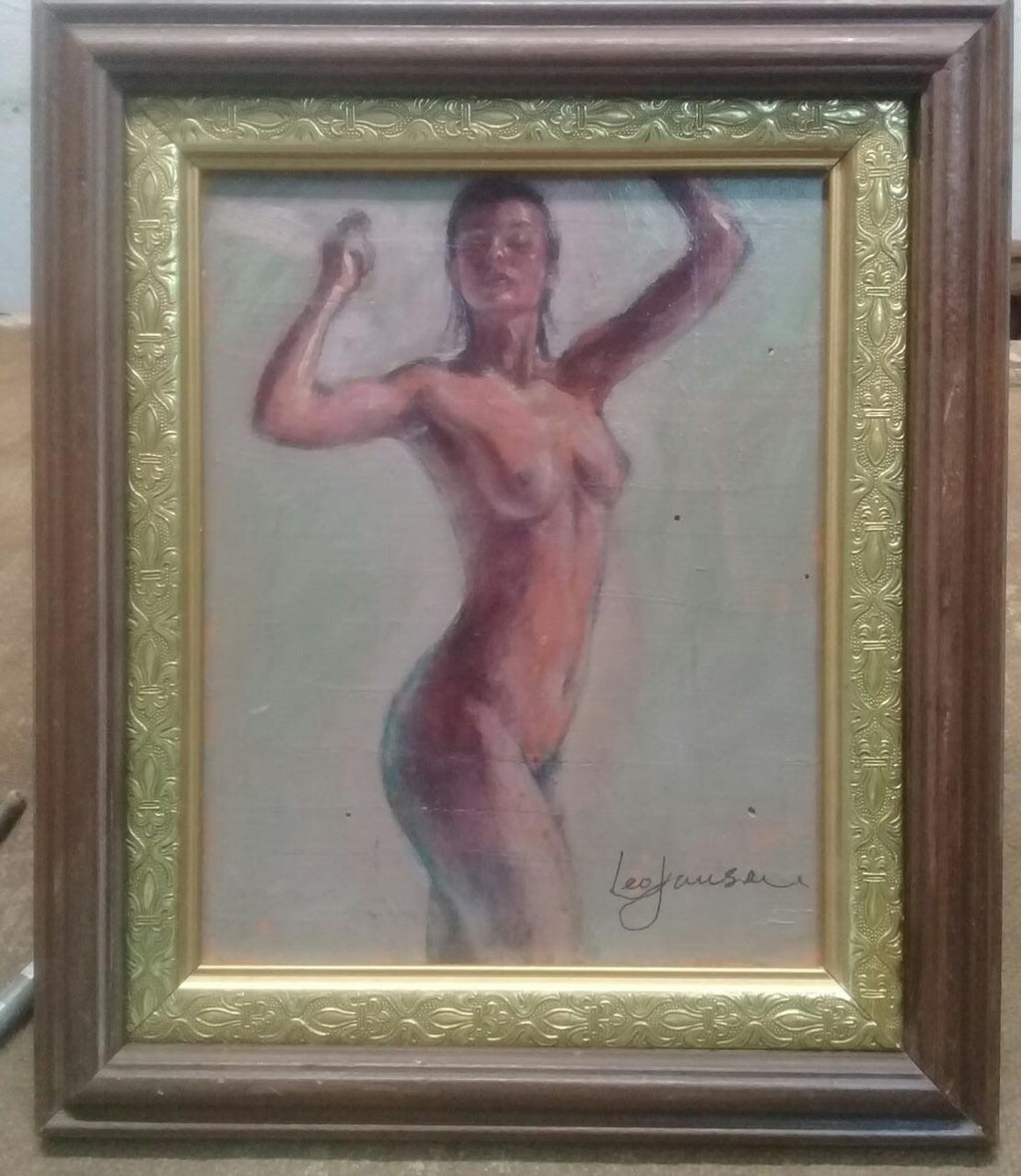 Original painting "Lady"  by Leo Jansen - Oil on masonite / Signed / Unique!