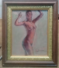 Original painting "Lady"  by Leo Jansen - Oil on masonite / Signed / Unique!