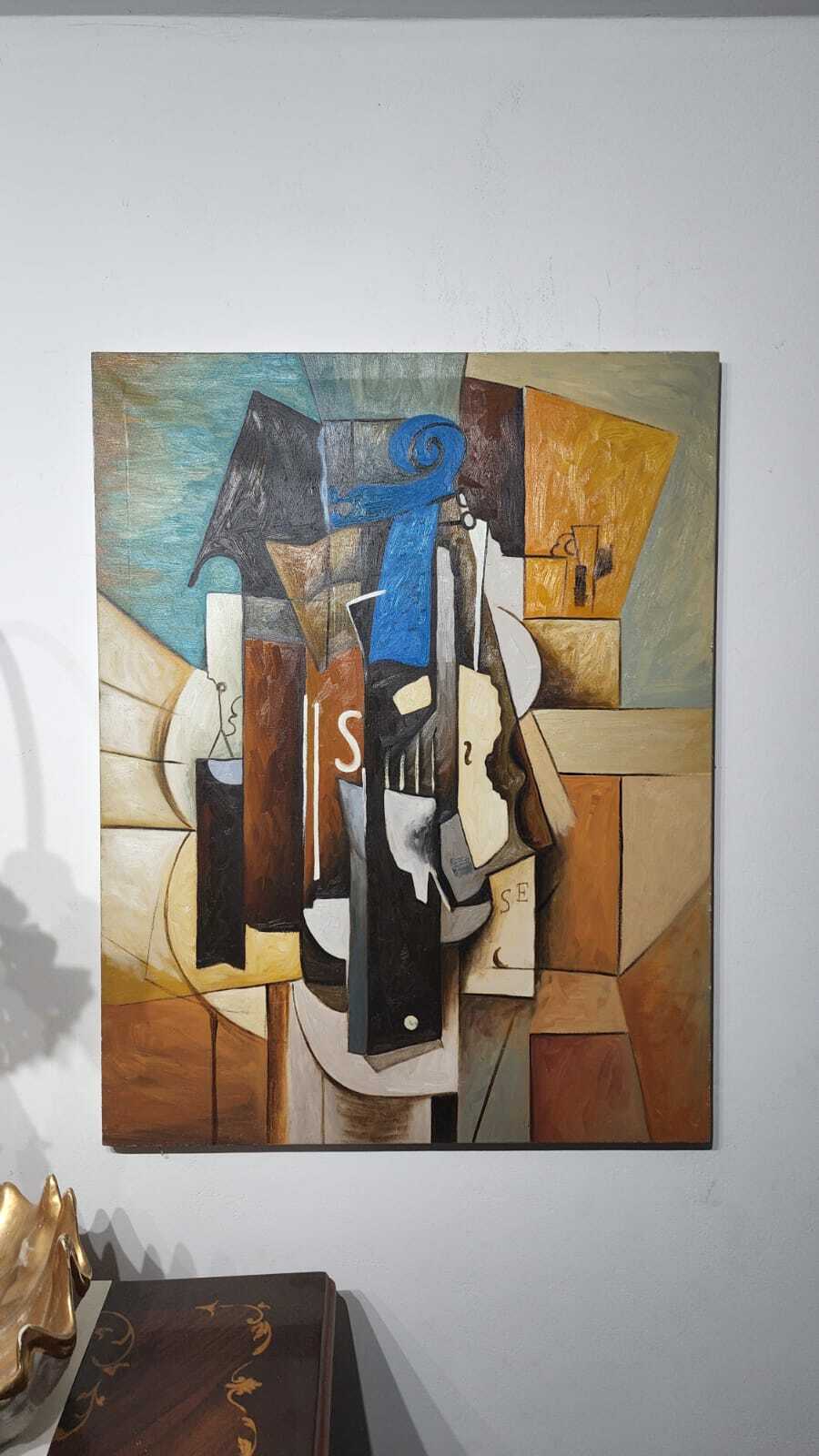 "Style of " Cubist Master Picasso - Vintage Oil Canvas Painting