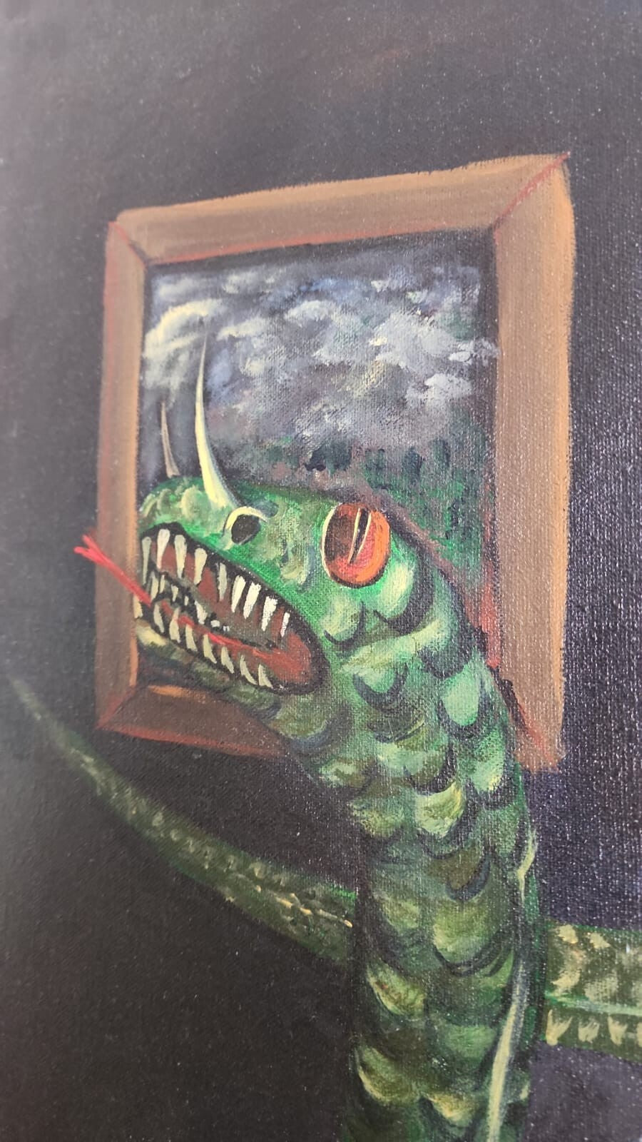 AFTER Leonor Fini - Oil Canvas Painting - Surrealism Style