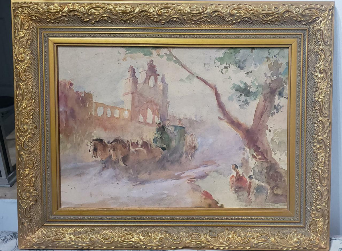 Original Fine  Watercolor Painting / Circa: 1880 - 1900 / Antique / Super Rare