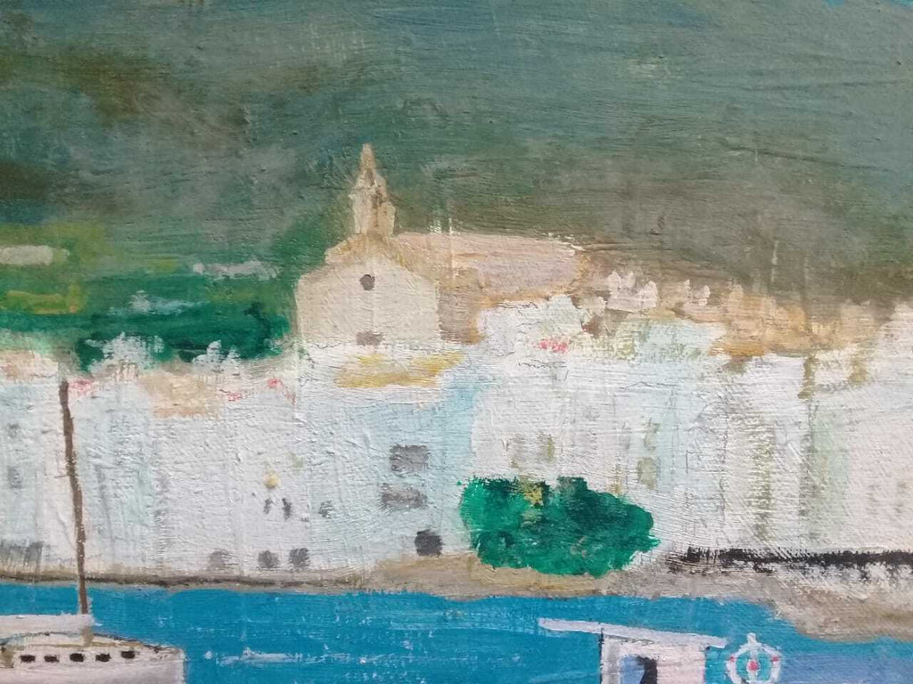 Antique Oil Painting signed: LL.Forns / Very rare landscape / Provenance