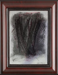 Hans Hartung - Cardboard painting / Signed / Styled / TACHISM composition