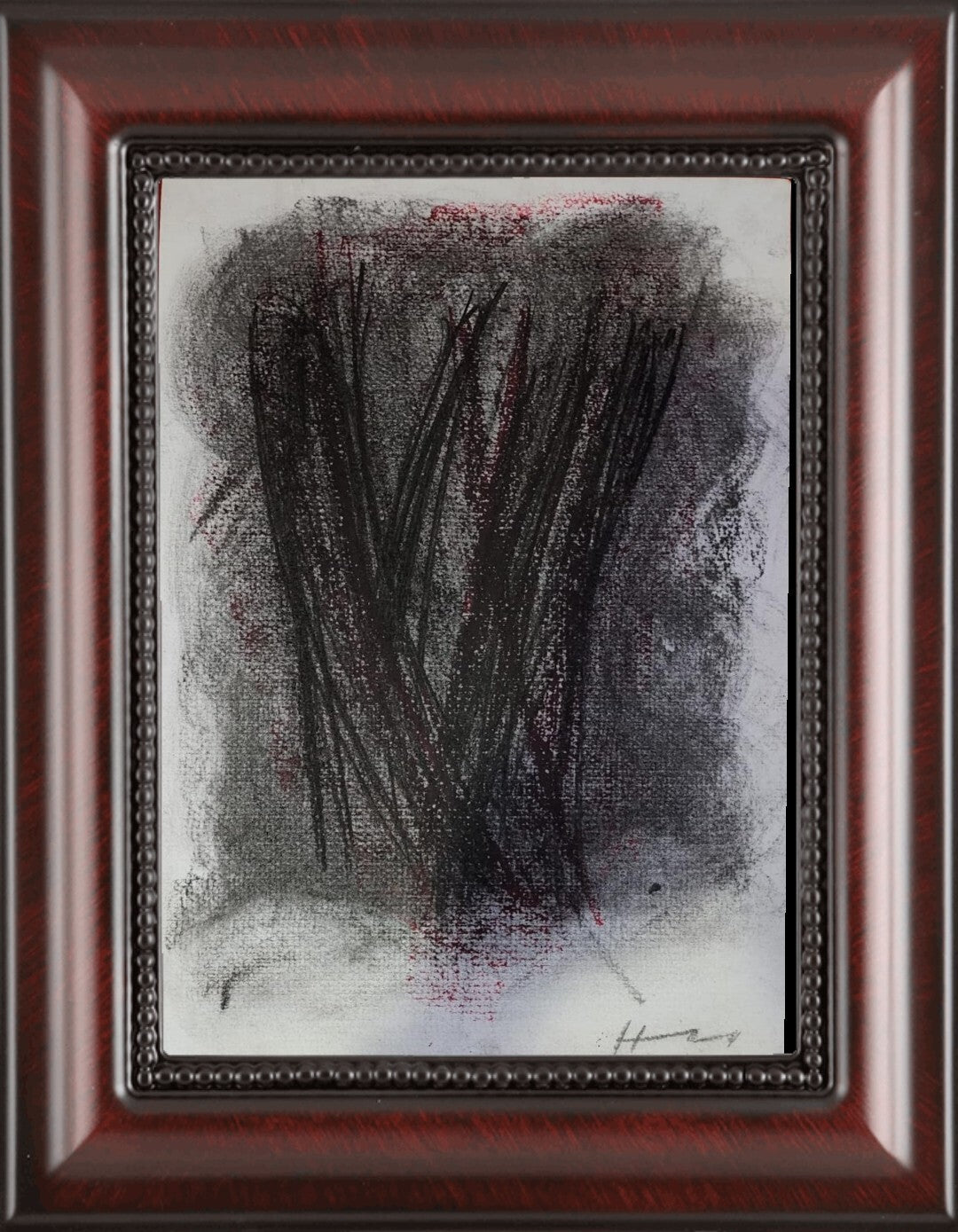 Hans Hartung - Cardboard painting / Signed / Styled / TACHISM composition