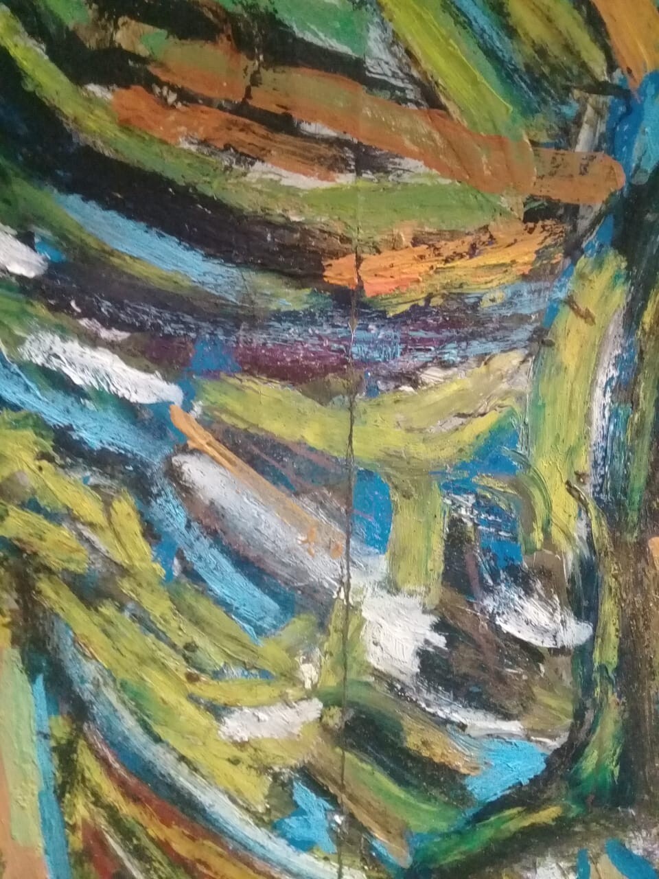 Original Korean Master Painter:  Seund Ja Rhee 1967 Abstract / Oil Canvas