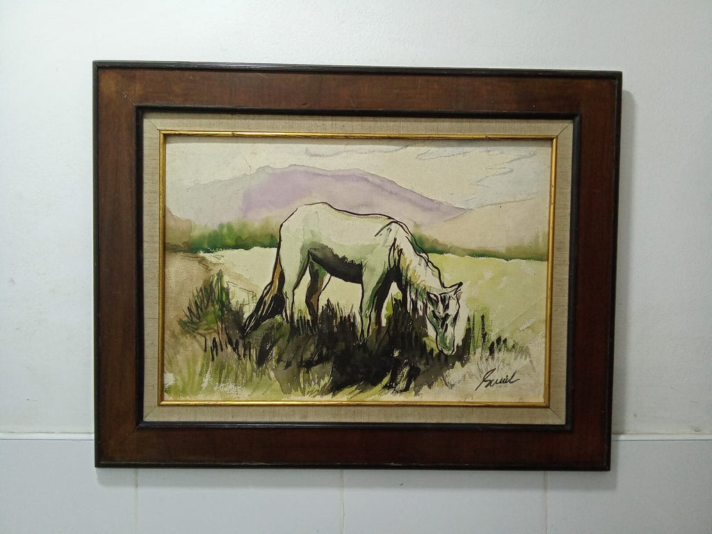 Indian Master Painter: Sunil Das (1939-2015)  - Ink & Watercolor painting