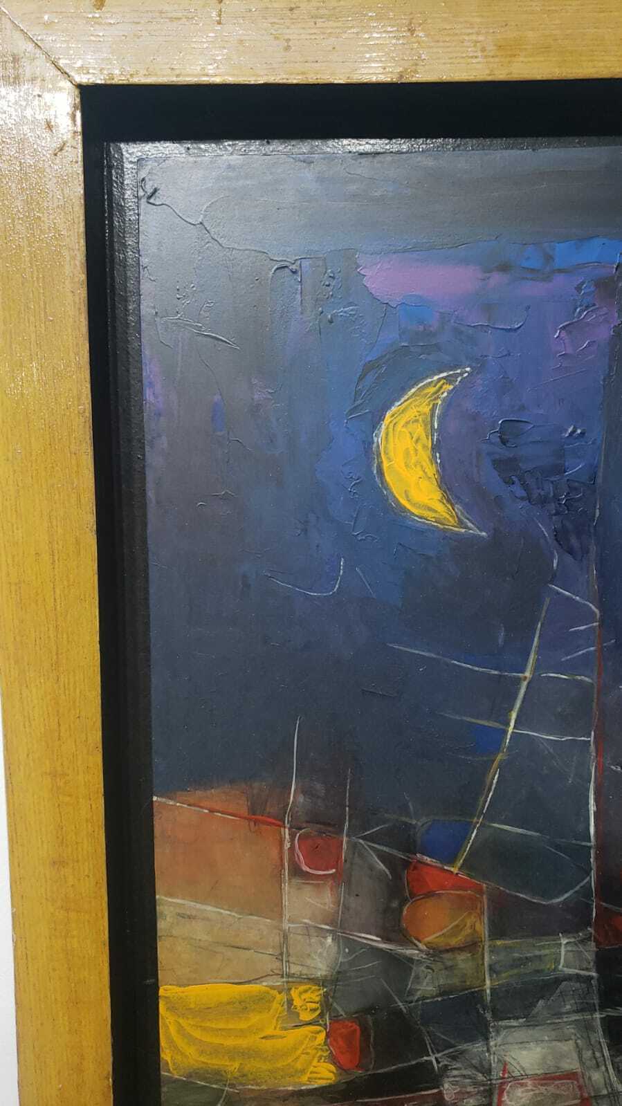 Oil Painting Masonite "in the manner of" ROBERTO MATTA