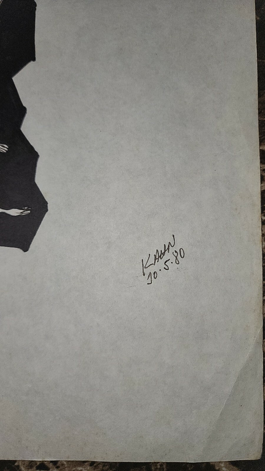 FINE Antique ink painting cardboard signed by Kahn  / "El mediocre" / Amazing