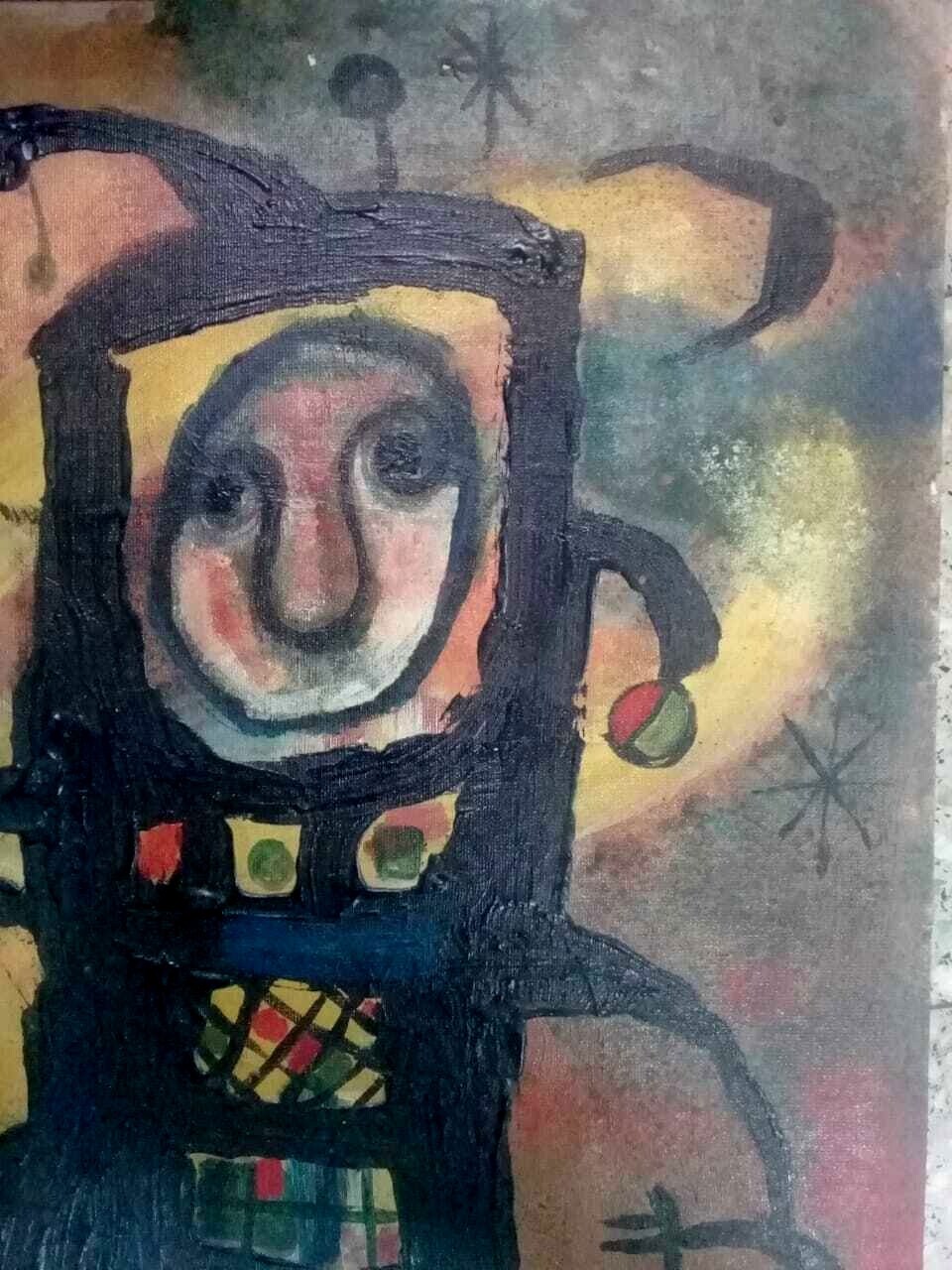 Joan Miró - Oil canvas painting / Style of / Signed / Contemporary Constelation