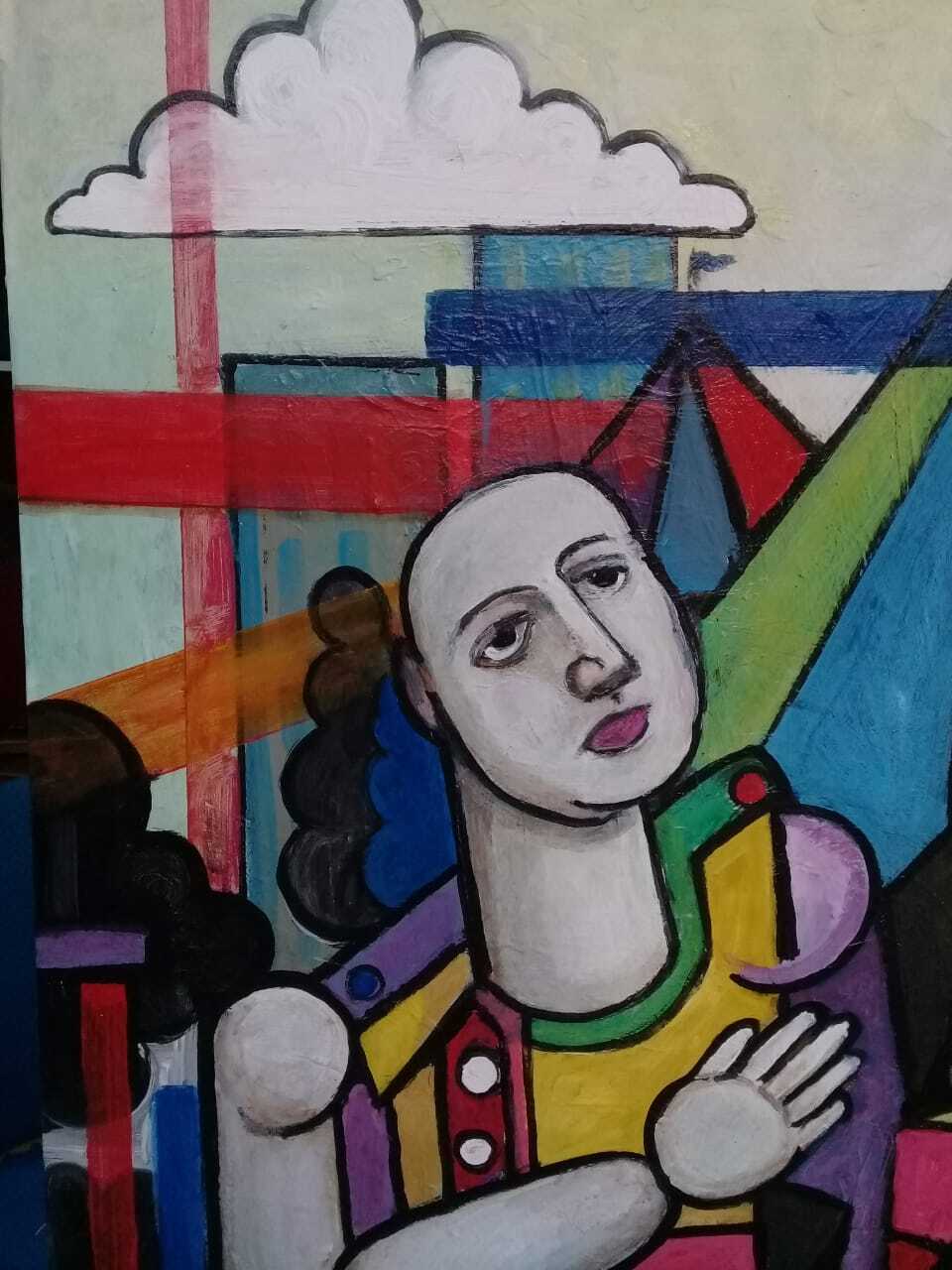 Fernand Léger - Antique Oil Canvas Painting - Signed /  "L'équilibriste" UNIQUE