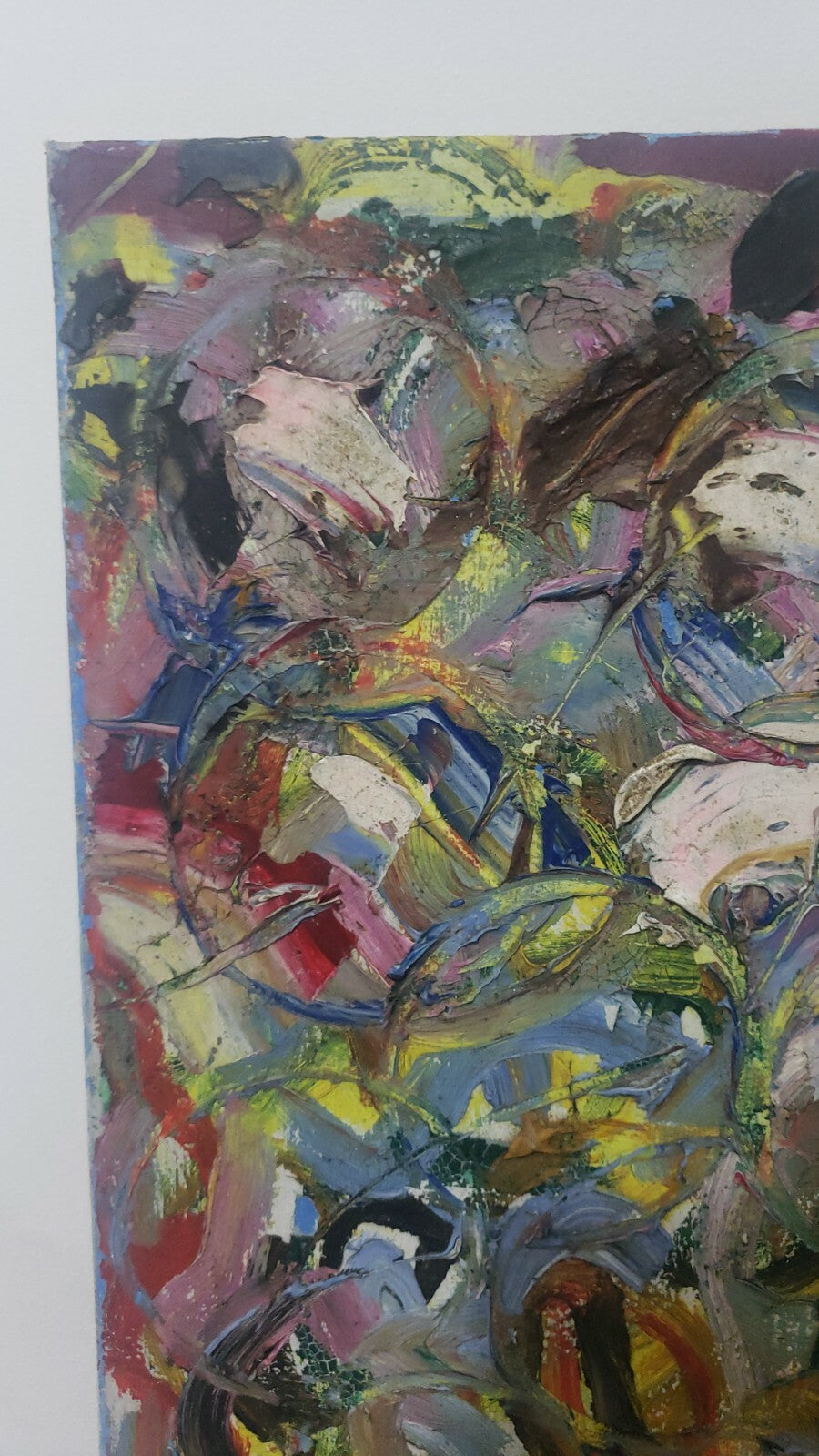 "AFTER RIOPELLE" Antique Oil Canvas Painting / Abstract expressionism / AMAZING