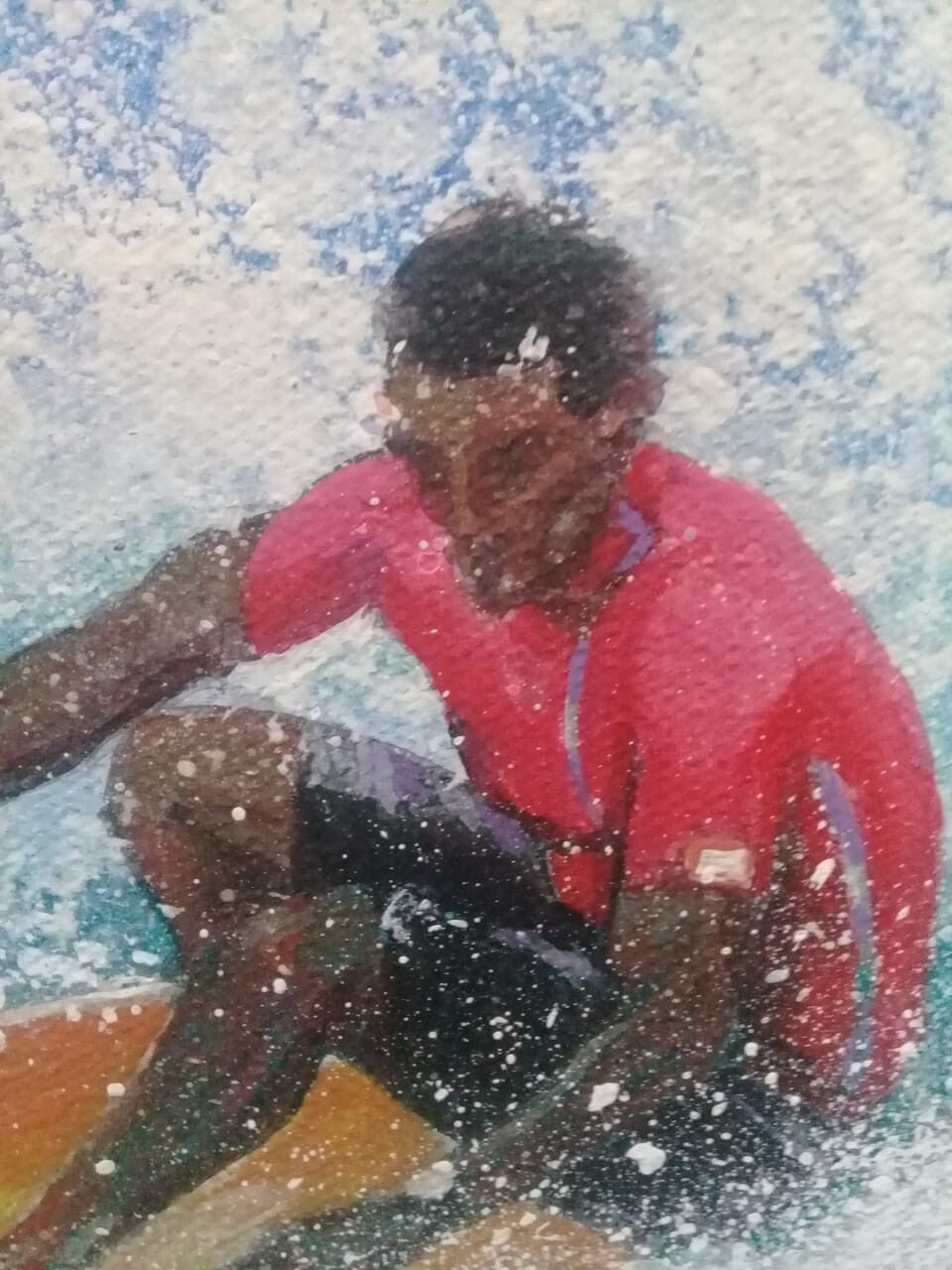 "Surfboard Hawaiian" / VITO LOLI 2003 - Contemporary Oil Canvas Painting