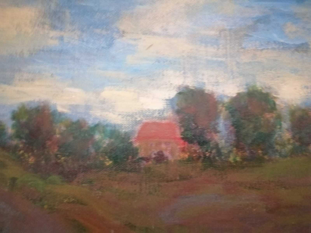 FINE Antique Style of Claude Monet Oil Canvas Painting LANDSCAPE / Signed